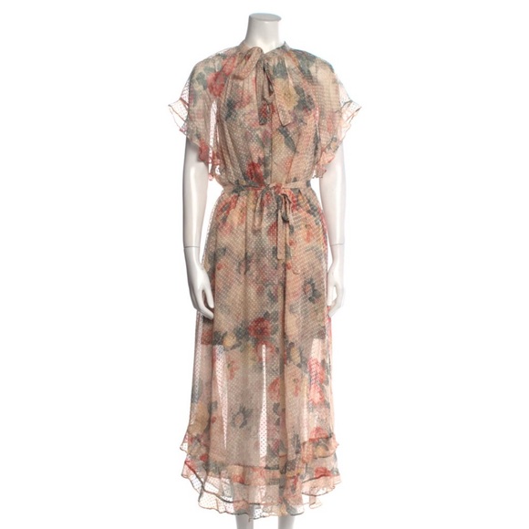 Zimmermann Floral Sheer Maxi Dress with floral slip dress - Picture 1 of 3